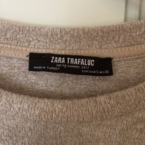 Zara Beige Oversized T-Shirt - Picture 3 of 5